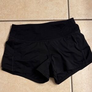 lululemon athletica Jet Black Workout Shorts